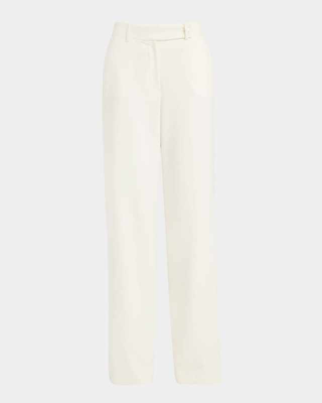 Wide-Leg Crepe Pants